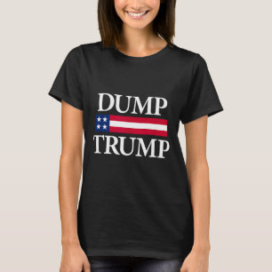 Camisetas Dump trump pretas unissex modernas polít