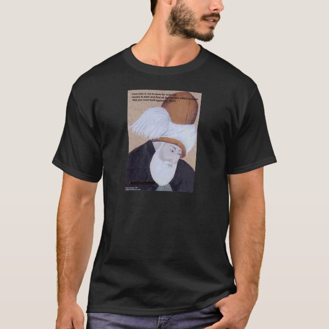 Camisetas e Cartões com Citação de Rumi "Obstáculo (Frente)