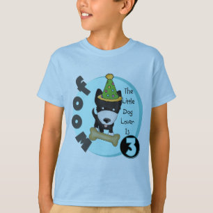Camisetas e dotes para aniversário de 3 anos de cã