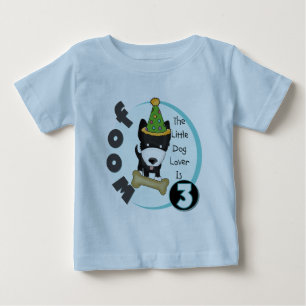 Camisetas e dotes para aniversário de 3 anos de cã