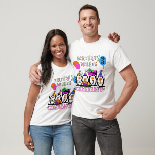 Camisetas e presentes aniversário de 3 anos de pin