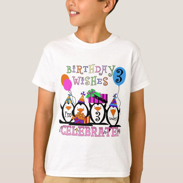 Camisetas e presentes aniversário de 3 anos de pin (Frente)