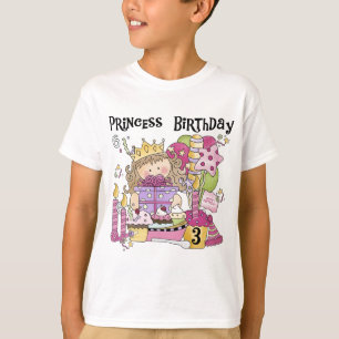 Camisetas e presentes da Princesa aniversário de 3