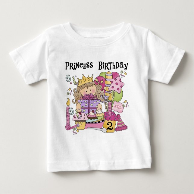 Camisetas e presentes da Princesa segundo aniversá (Frente)