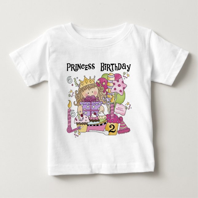 Camisetas e presentes da Princesa segundo aniversá (Frente)
