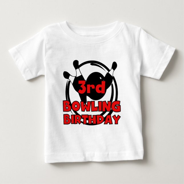 camisetas e presentes de aniversário da 3ª Boliche (Frente)