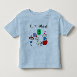 Camisetas e presentes de aniversário de 3 anos de