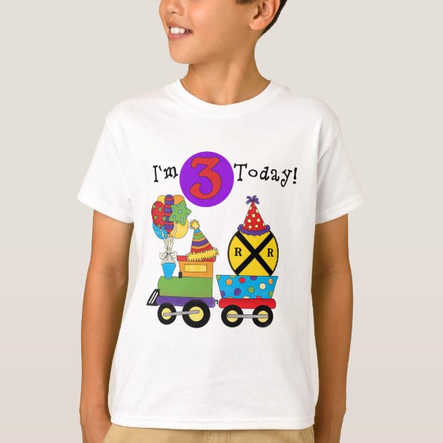 Camisetas e presentes de aniversário de 3 anos de  (Frente)