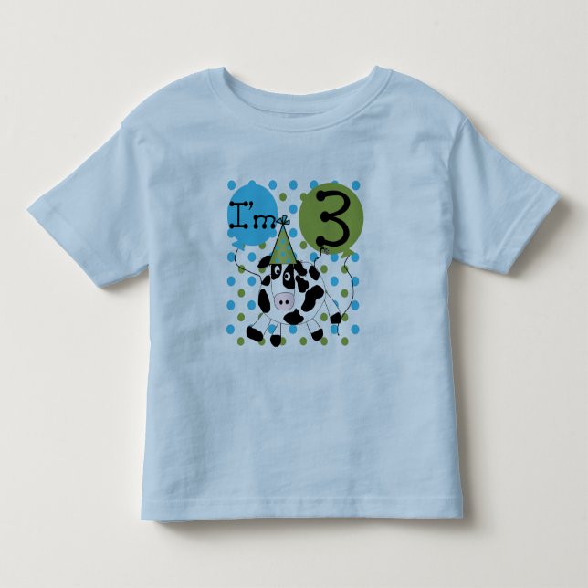 Camisetas e presentes de aniversário de 3 anos de  (Frente)