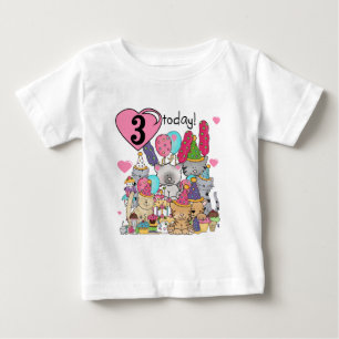 Camisetas e presentes de aniversário de 3 anos de