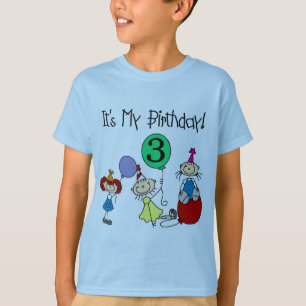 Camisetas e presentes de aniversário de 3 anos de 