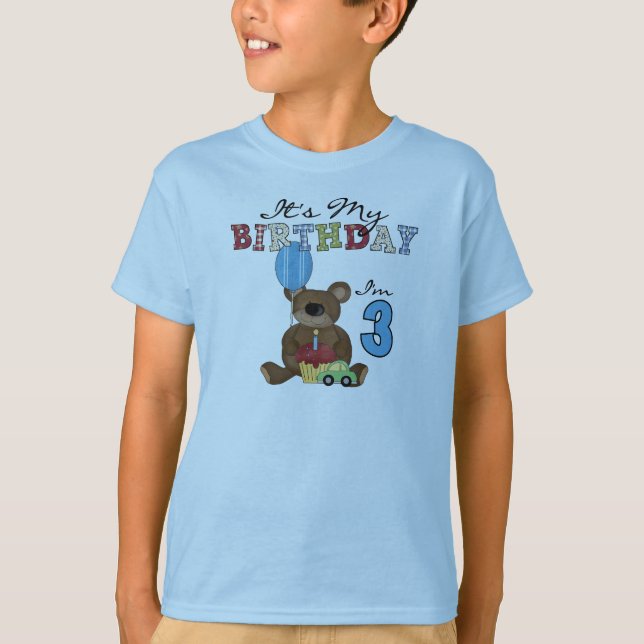 Camisetas e presentes de aniversário de 3 anos de  (Frente)