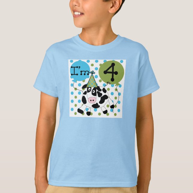 Camisetas e presentes de aniversário do 4º anivers (Frente)