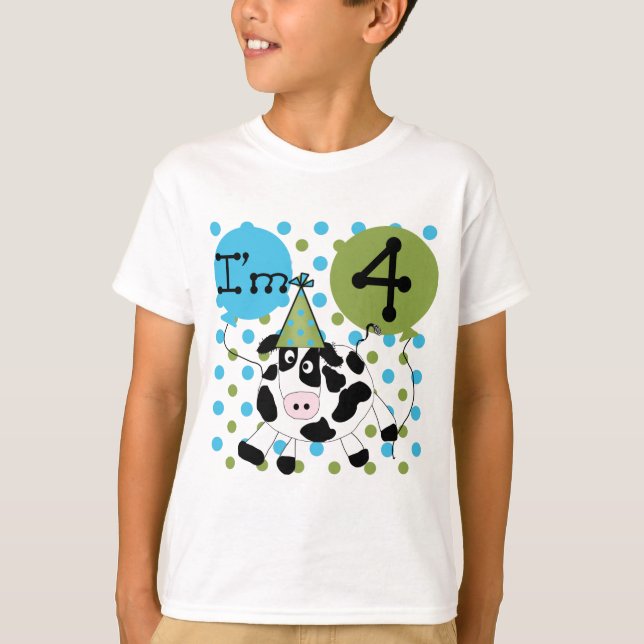 Camisetas e presentes de aniversário do 4º anivers (Frente)