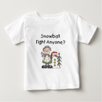 Camisetas e presentes de luta de bola de neve