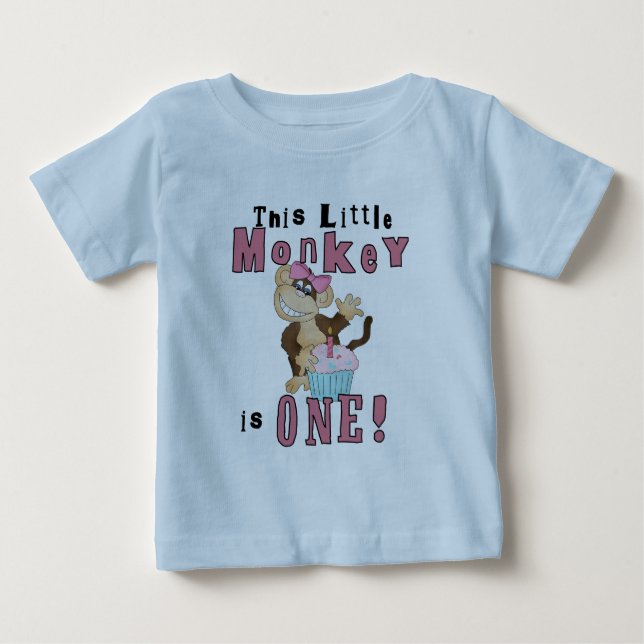 Camisetas e presentes de macacos de festa rosa (Frente)