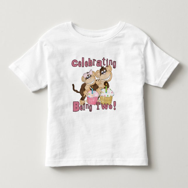 Camisetas e presentes de macacos de festa rosa (Frente)