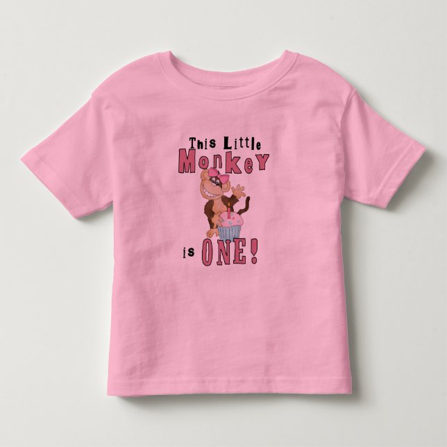 Camisetas e presentes de macacos de festa rosa (Frente)