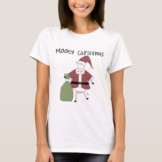 Camisetas e presentes de Natal de Mooey Cow (Frente)
