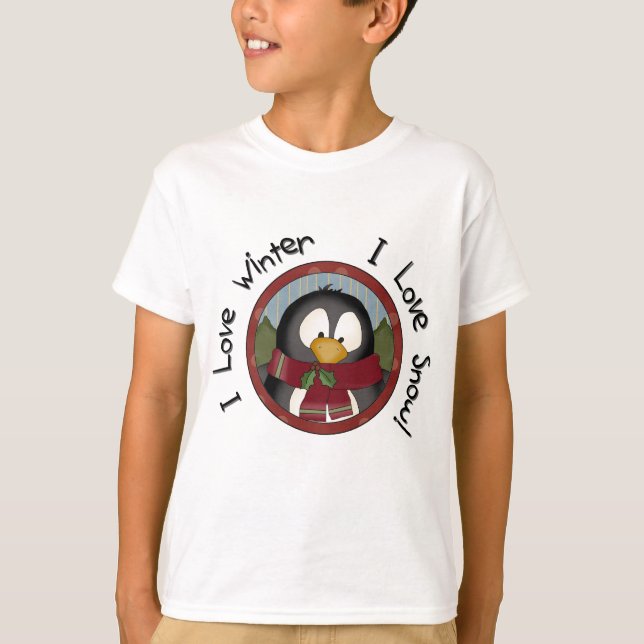 Camisetas e presentes de Natal de Pinguim (Frente)