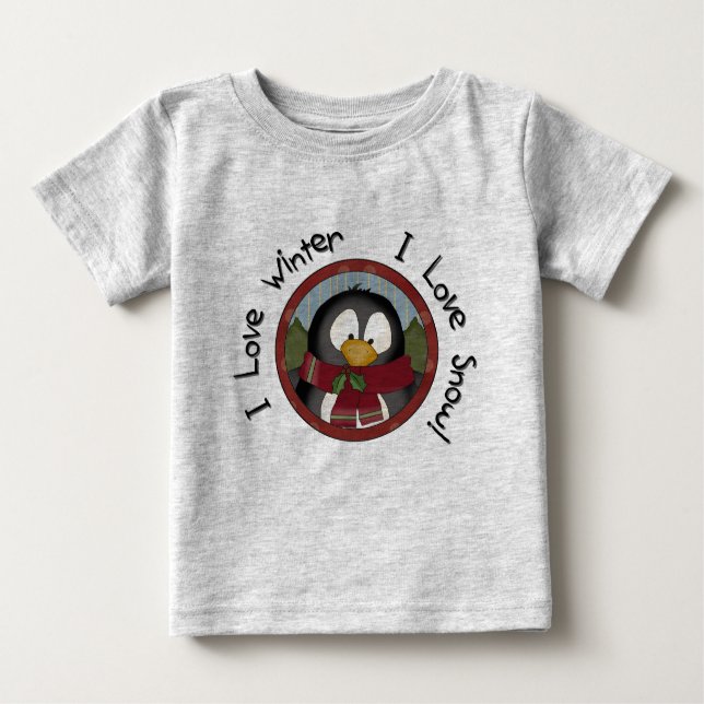 Camisetas e presentes de Natal de Pinguim (Frente)