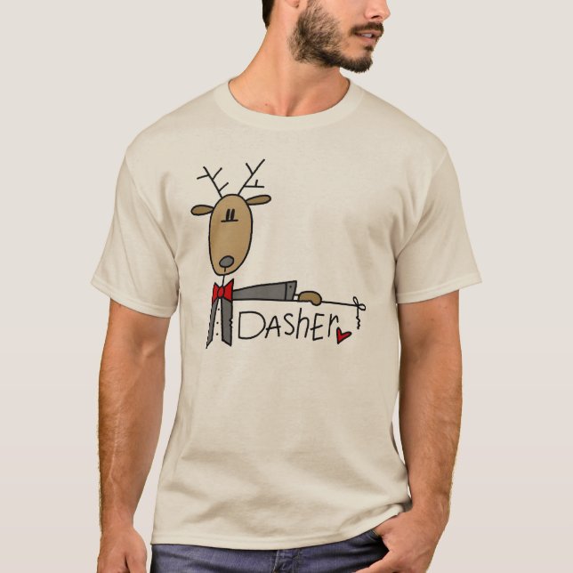 Camisetas e Presentes de Natal do Renas Dasher (Frente)