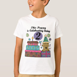 Camisetas e presentes de papoila do segundo aniver