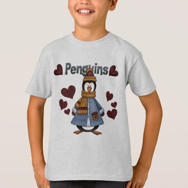 Camisetas e presentes de pinguim de inverno (Frente)