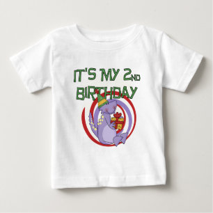 Camisetas e presentes de segundo aniversário de di