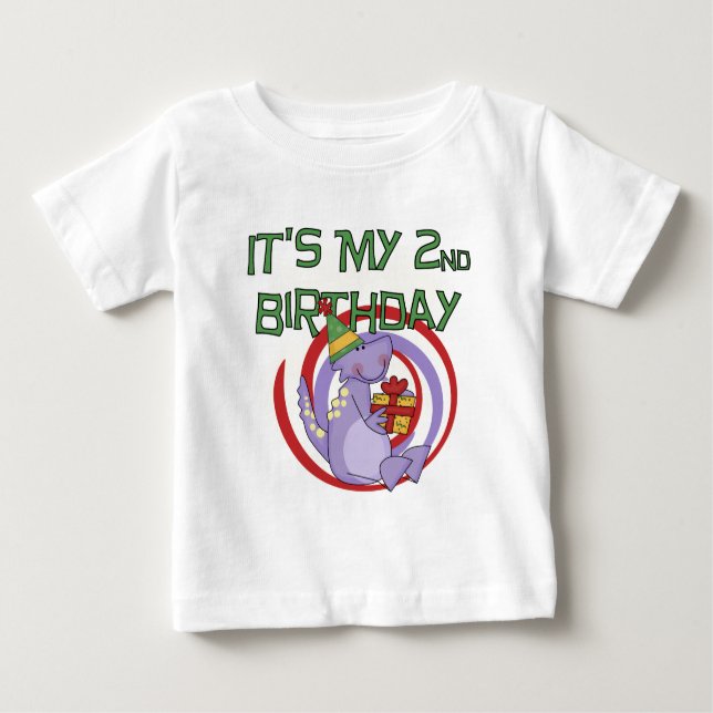 Camisetas e presentes de segundo aniversário de di (Frente)