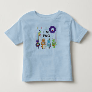 Camisetas e presentes de segundo aniversário robô