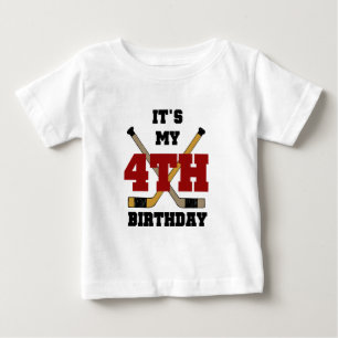 Camisetas e presentes do 4º aniversário do Hockey