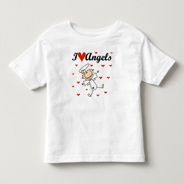 Camisetas e Presentes Eu Amo Anjos (Frente)