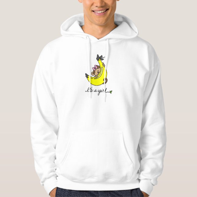 Camisetas e Presentes Macaco É uma Menina (Frente)