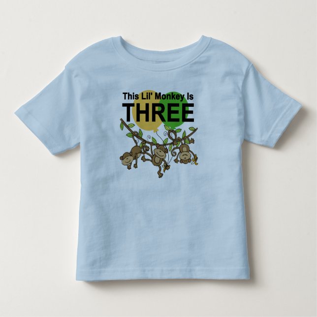 Camisetas e presentes para aniversário de 3 anos d (Frente)