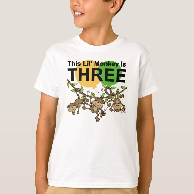 Camisetas e presentes para aniversário de 3 anos d (Frente)