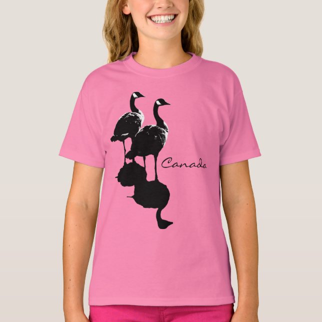 Camisetas e presentes para crianças ganso do Canad (Frente)