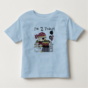 Camisetas e presentes piratas do segundo aniversár