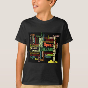 Camisetas e t-shirts de colagem de idiomas Viagem 