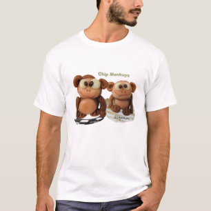 Camisetas engraçadas Chip Monkeys Kids