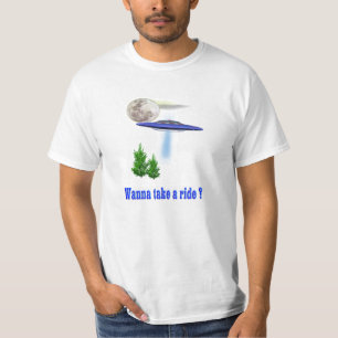Camisetas engraçadas da abducção do UFO