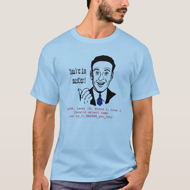 Camisetas engraçadas da base de dados mestra do (Frente)