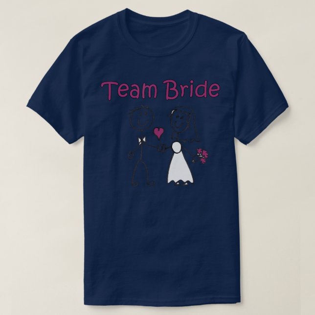Camisetas Engraçadas da Equipe da Noiva (Frente do Design)