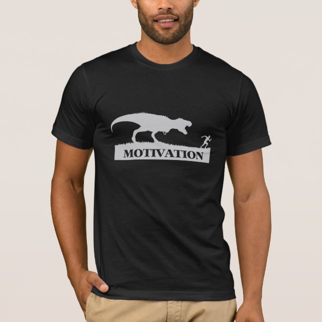 Camisetas engraçadas da motivação de T-Rex (Frente)