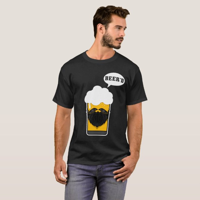 Camisetas engraçadas de Beer'd (Frente Completa)