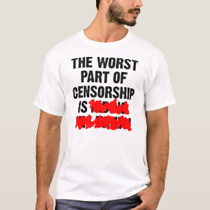 Camisetas engraçadas de censura da censura