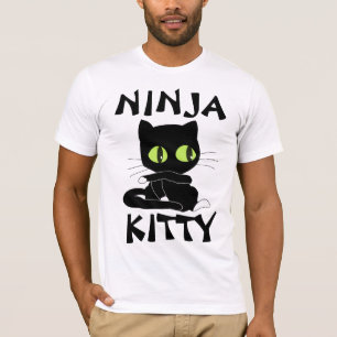 Camisetas engraçadas de gato NINJA KITTY