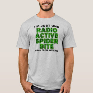Camisetas engraçadas de mordida de aranha radioati