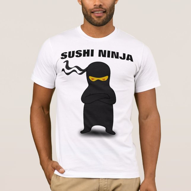 Camisetas engraçadas de NINJA do SUSHI (Frente)