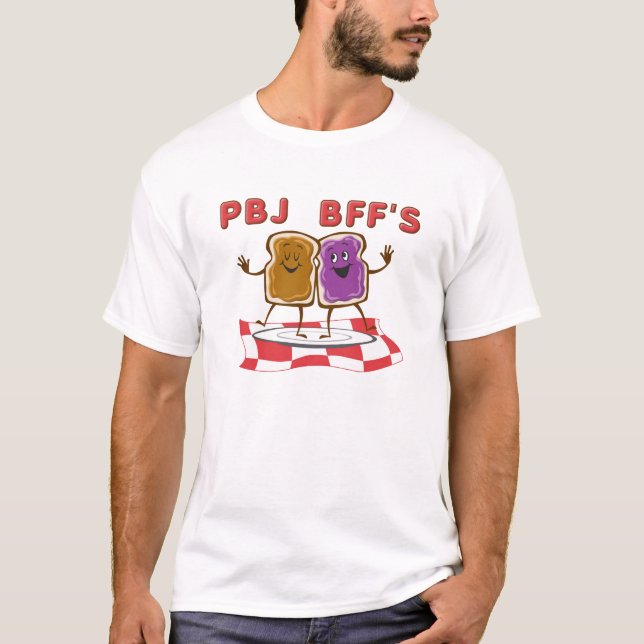Camisetas engraçadas de PBJ BFF (Frente)